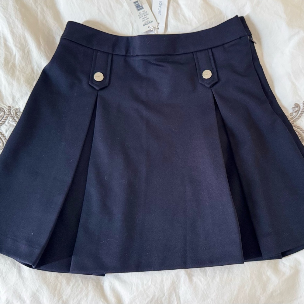 Navy Pleated Jacadi Paris kids Skirt